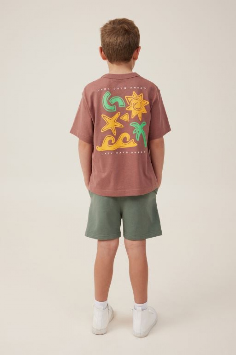 Cotton On Henry Slouch Boys' Shorts Green | I7btmrrEJBh