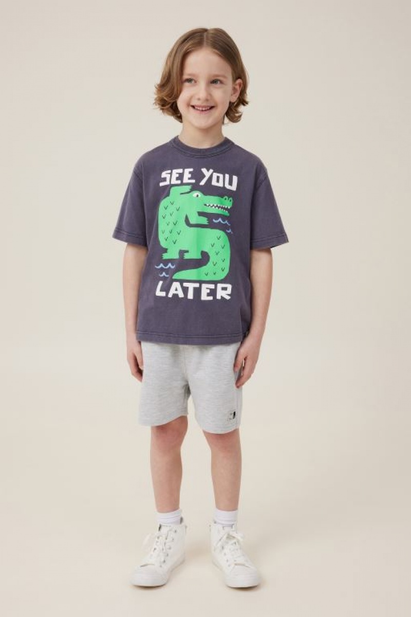 Cotton On Henry Slouch Boys' Shorts Grey | eHkmNSjSuaq