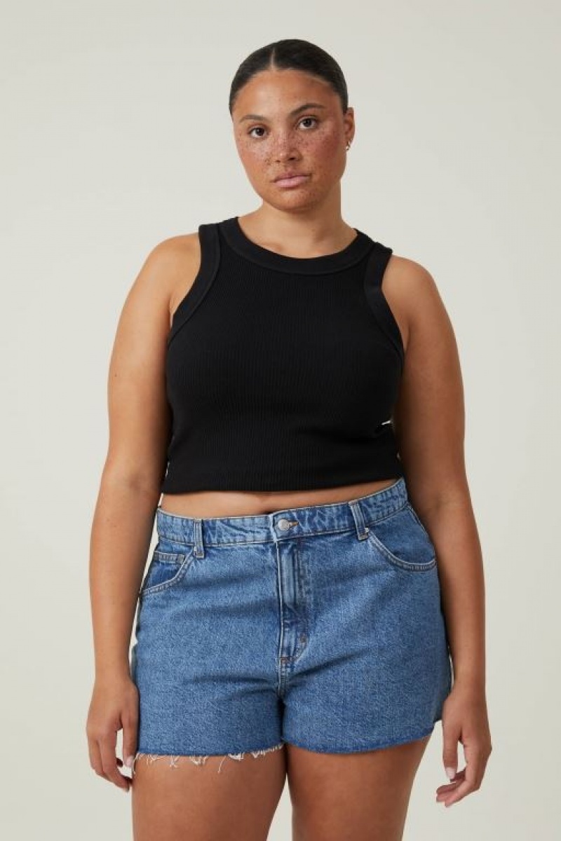 Cotton On High Mom Denim Women's Shorts Blue | aW79rhQxRve