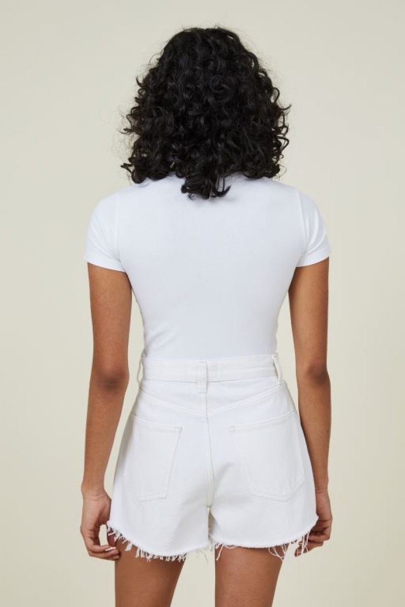 Cotton On High Mom Denim Women's Shorts Whitehaven | 00jY3i7hzvt