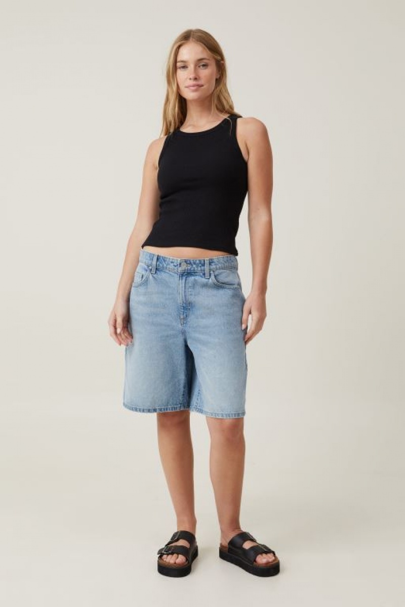 Cotton On High Neck Women's Tanks Black | X3dT2NPpIeC