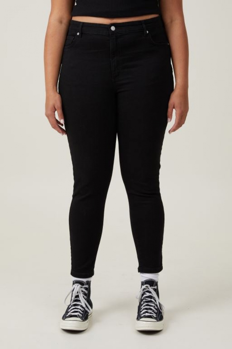 Cotton On High Rise Skinny Women's Jeans Black | W7jcoOIHx8i