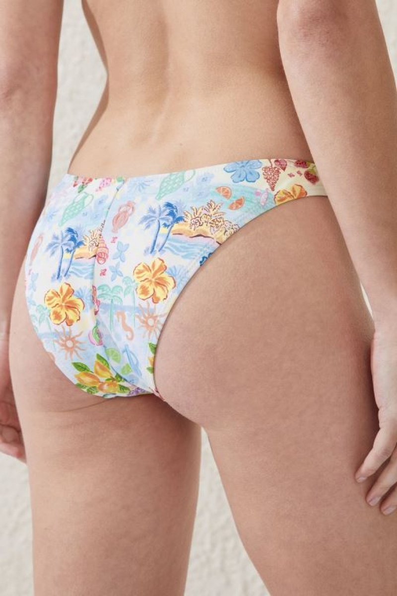 Cotton On High Side Brazilian Seam Women's Bikini Bottoms Lucia | 312D799KM9f