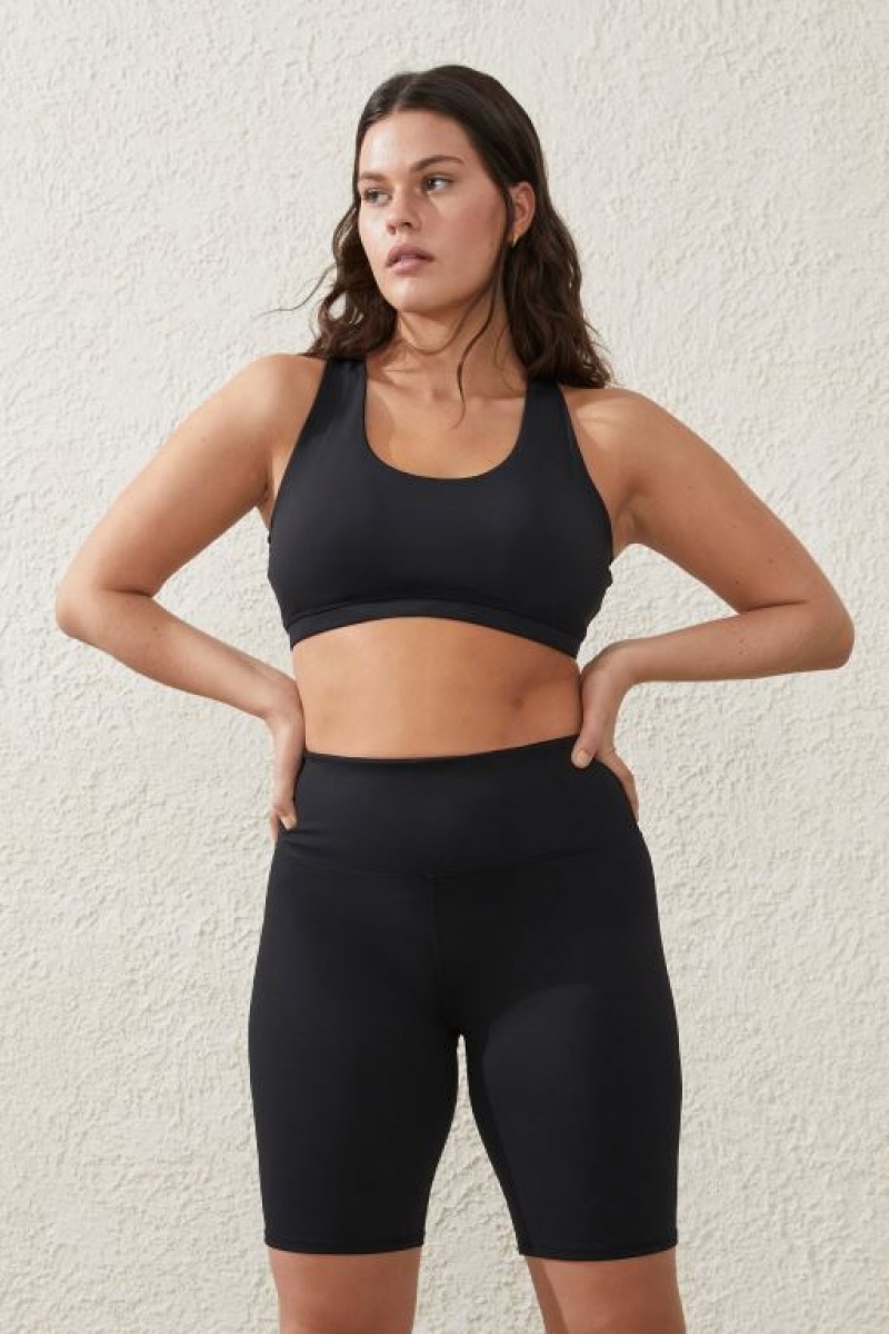 Cotton On Highwaisted Mid Length Women's Bike Shorts Black | qzPEA8T0HuN