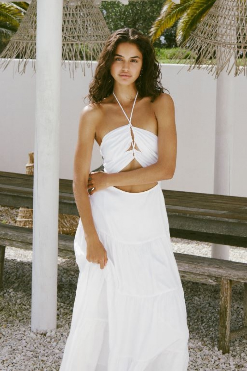 Cotton On Hope Halter Women's Midi Dress White | zas7VCQJc7I