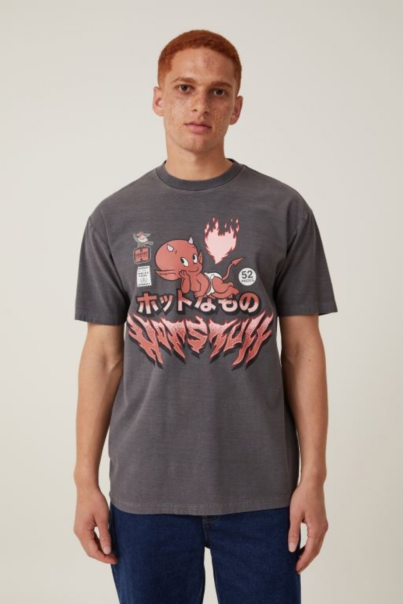 Cotton On Hot Stuff Loose Fit Men's Graphic T-Shirts Lcn | d3yKD5fN4aZ