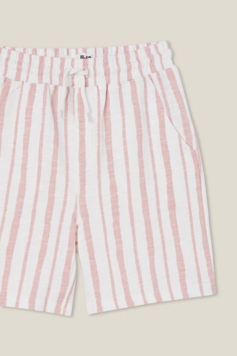 Cotton On Hudson Slouch Boys' Shorts Light Yellow / Stripes | qgMU321Bjom