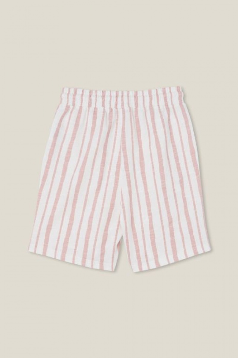 Cotton On Hudson Slouch Boys' Shorts Light Yellow / Stripes | qgMU321Bjom