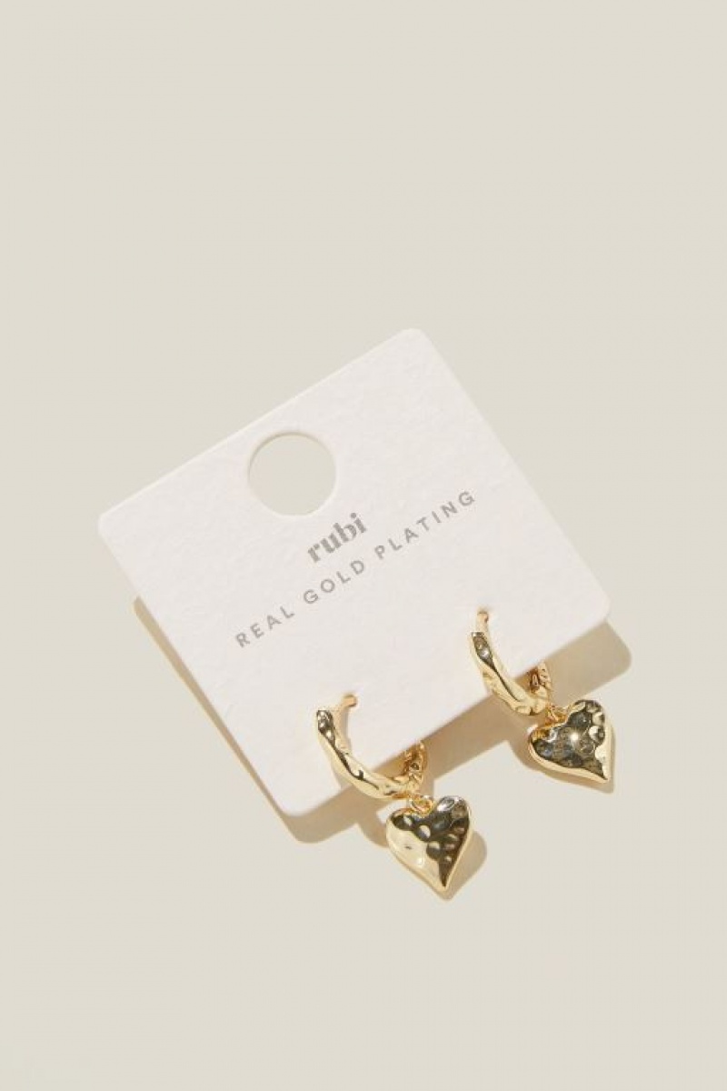 Cotton On Huggie Hoop Earring Women's Jewellery Gold | 40twitYCdfE