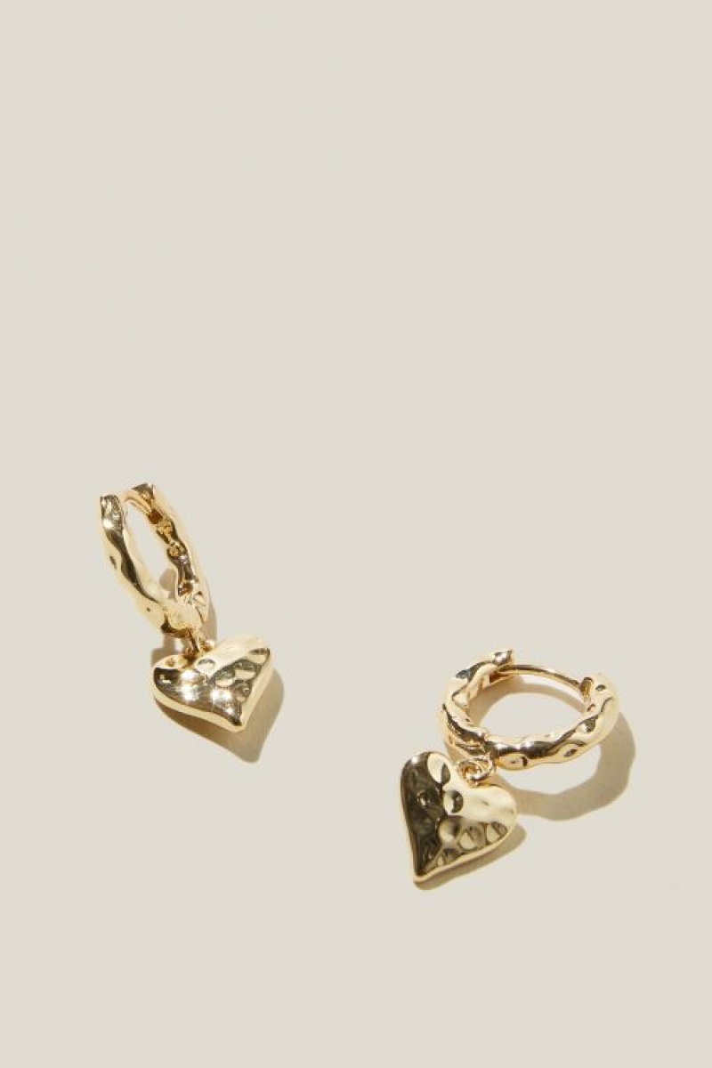 Cotton On Huggie Hoop Earring Women\'s Jewellery Gold | 40twitYCdfE