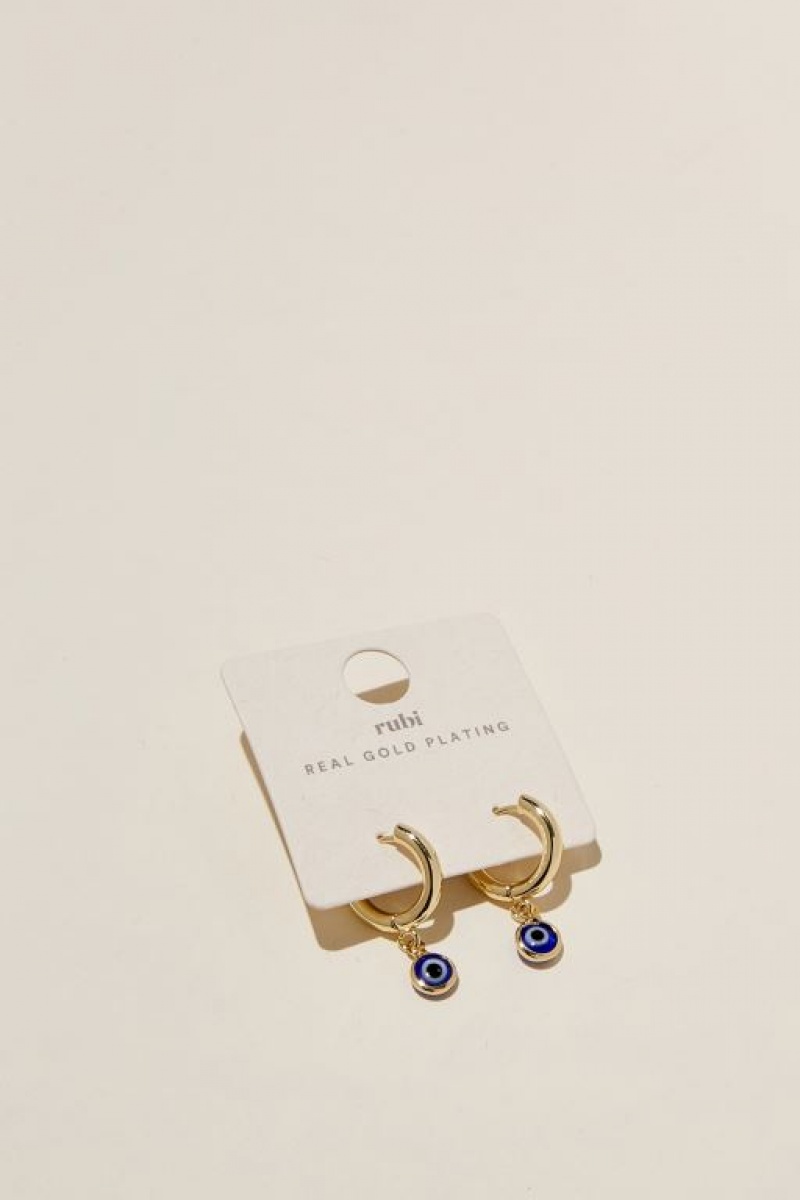 Cotton On Huggie Hoop Earring Women's Jewellery Gold | Ef4SFU5Pc8e