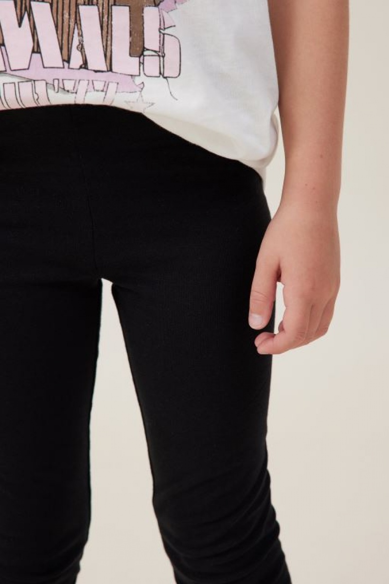 Cotton On Huggie Tights Girls' Pants Black | ItuEJUf5Ip7