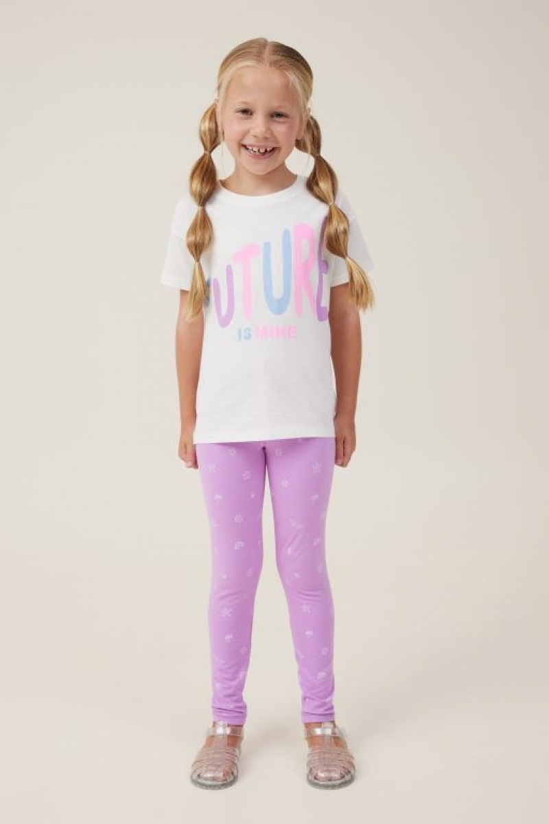 Cotton On Huggie Tights Girls' Pants Lavender | WTUNJAjUsaO