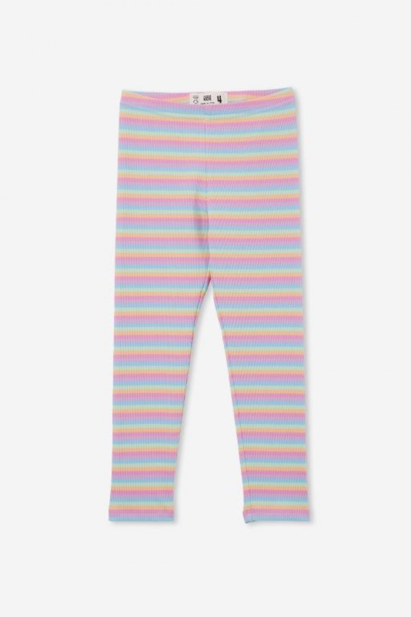 Cotton On Huggie Tights Girls' Pants Multicolor Stripes | Whj4AK3O0og
