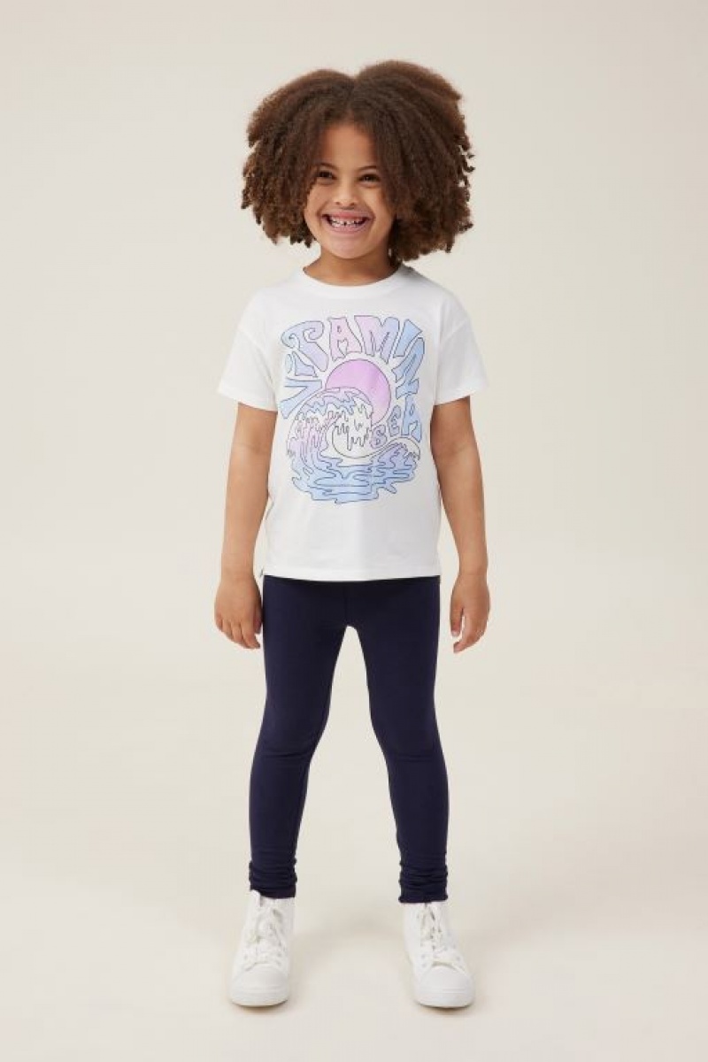 Cotton On Huggie Tights Girls' Pants Navy | ET5vLyoVbdB