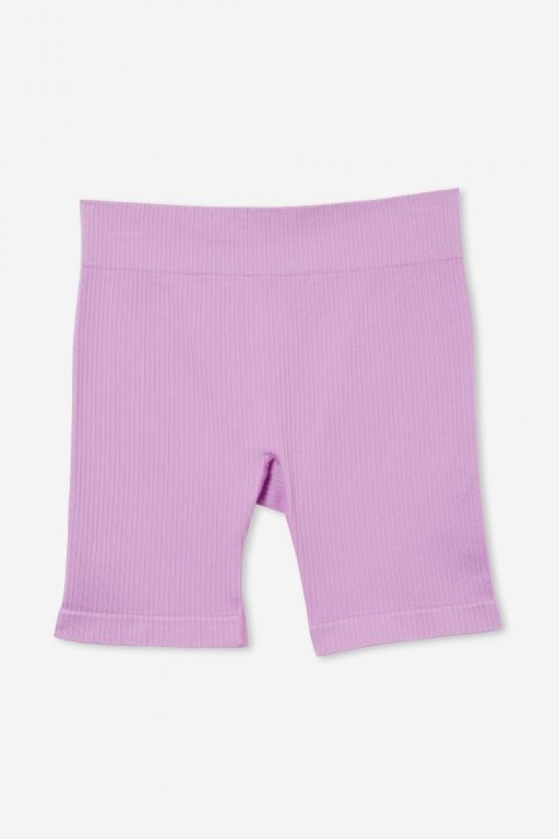 Cotton On Ida Seamfree Bike Girls' Shorts Lavender | OzRcZjc9K0s