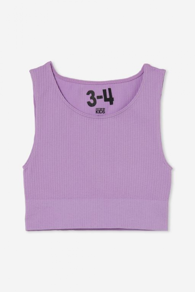 Cotton On Imani Seamfree Girls' T Shirts Lavender | WHHS3eWXOg3