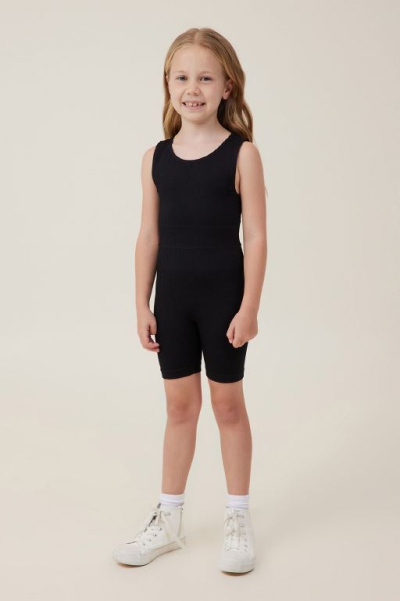 Cotton On Imani Seamfree Girls' T Shirts Black | hIQGVK90XVZ