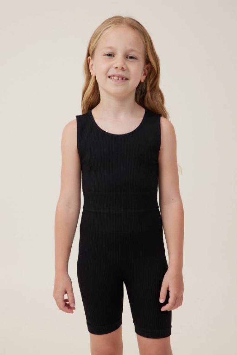 Cotton On Imani Seamfree Girls\' T Shirts Black | hIQGVK90XVZ