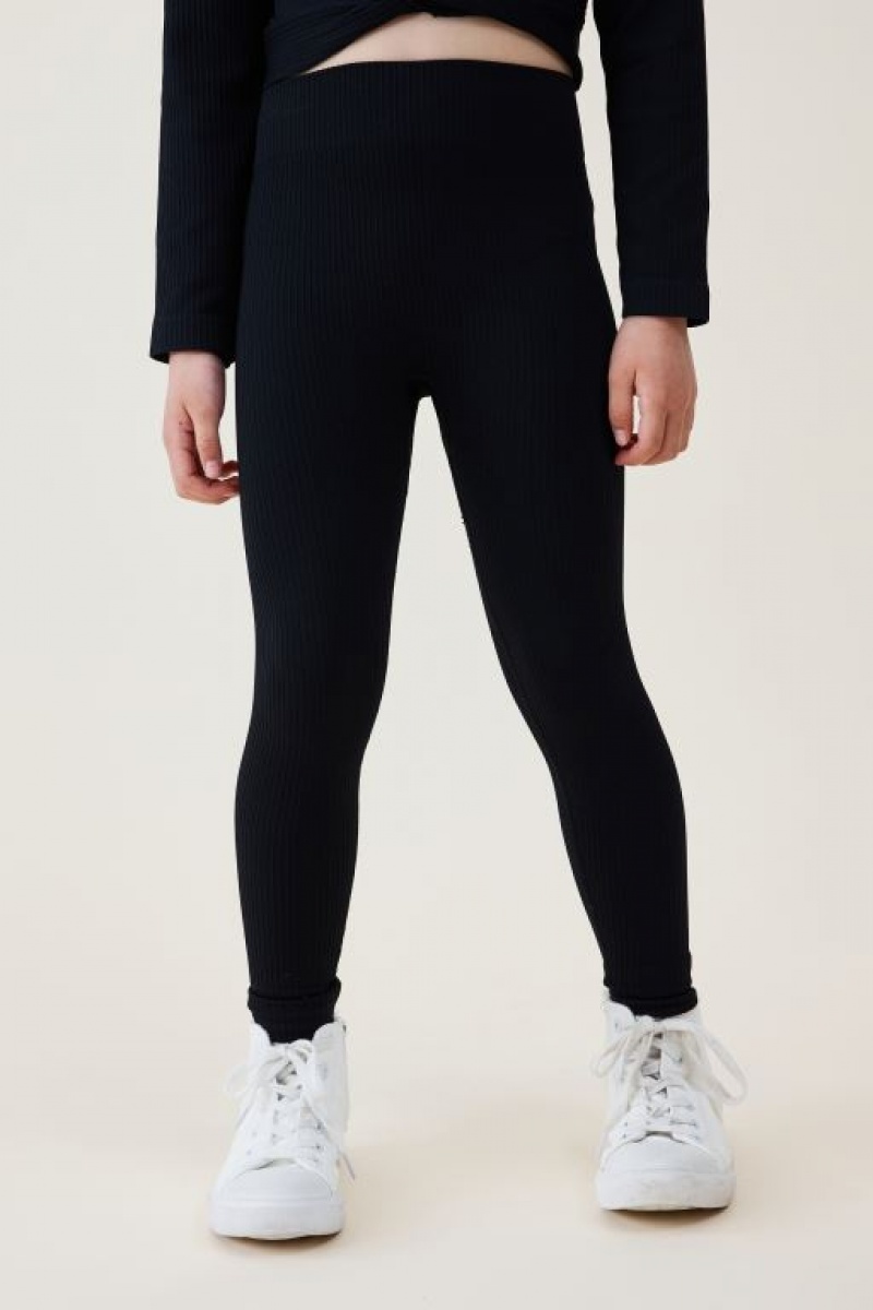 Cotton On Imogen Seamfree Girls' Leggings Black | woAFAiEDRs3