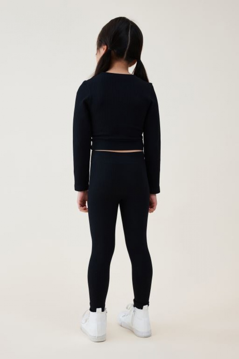 Cotton On Imogen Seamfree Girls' Leggings Black | woAFAiEDRs3