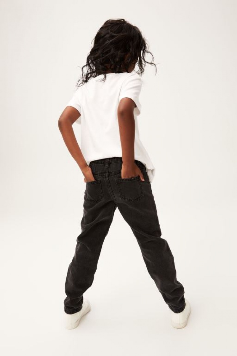 Cotton On India Mom Girls' Jeans Black Wash | TE0yyc7cL2t