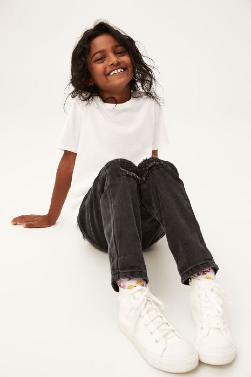 Cotton On India Mom Girls' Jeans Black Wash | TE0yyc7cL2t