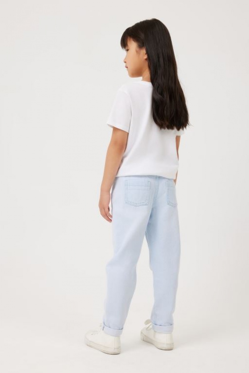 Cotton On India Mom Girls' Jeans Blue Wash | 4YOTyGg26c9