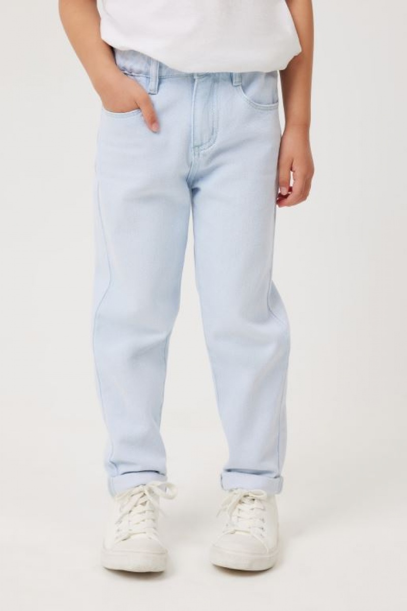 Cotton On India Mom Girls\' Jeans Blue Wash | 4YOTyGg26c9