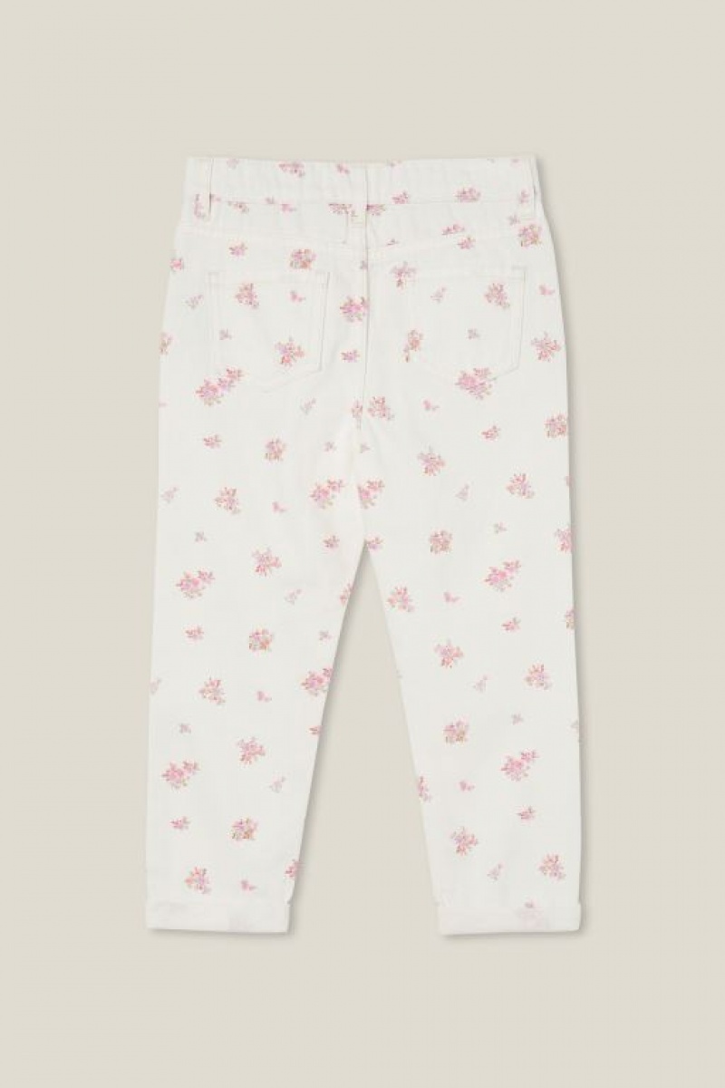 Cotton On India Mom Girls' Jeans Light Yellow | B24dNaou8ZW