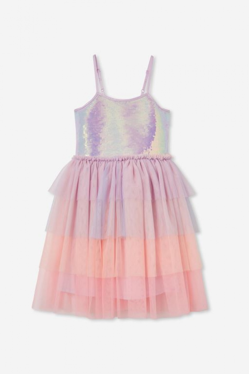 Cotton On Iris Up Girls' Dress Multicolor | lvngAN6U4D8