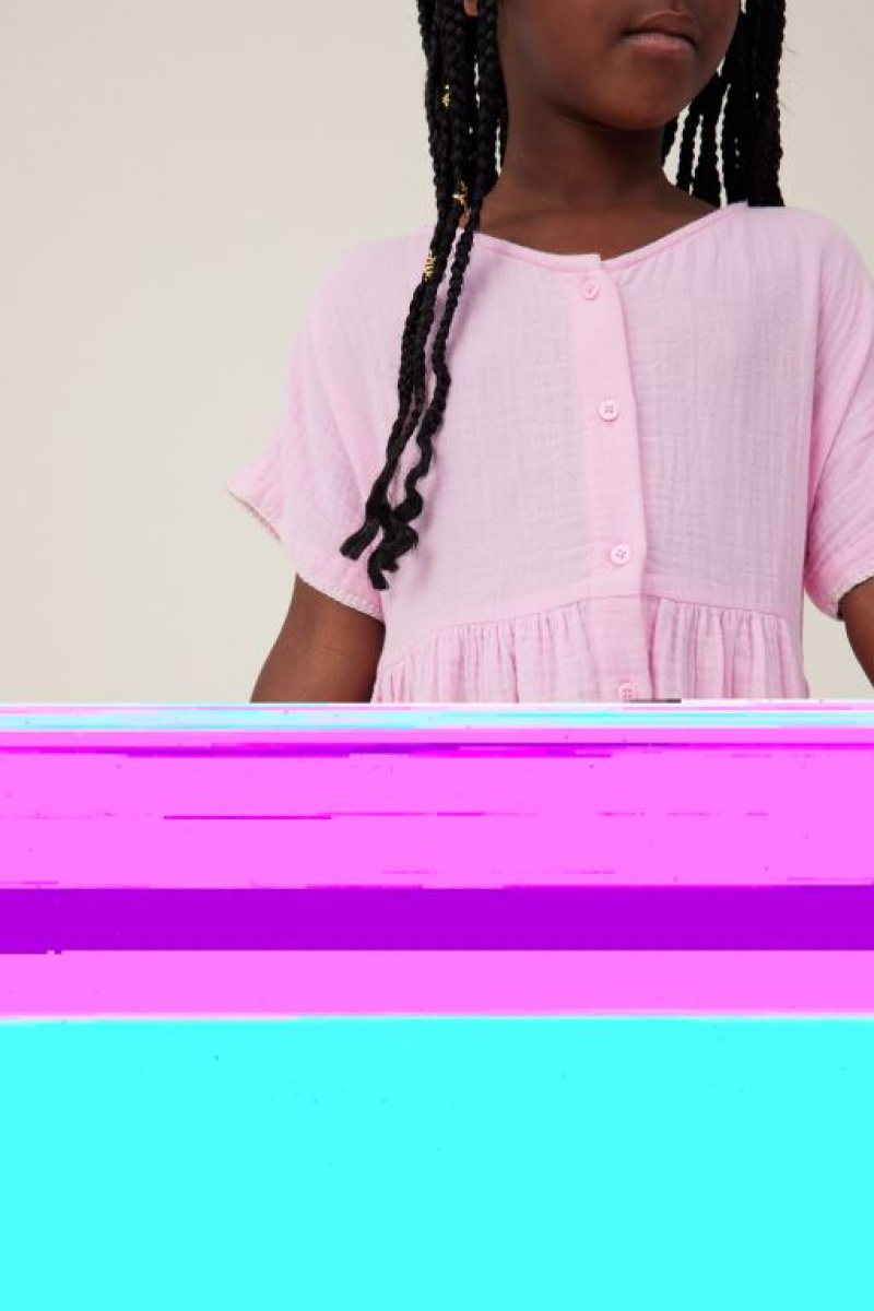 Cotton On Isabel Short Sleeve Girls' Dress Pink | 4OgG8bIypXX