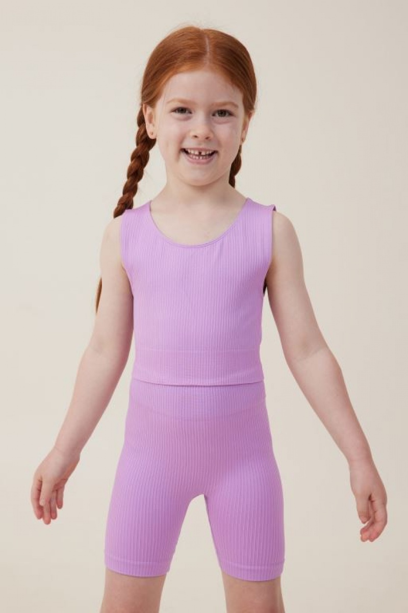 Cotton On Isla Seamfree Bike Girls' Shorts Lavender | a7Kpp52fkZP