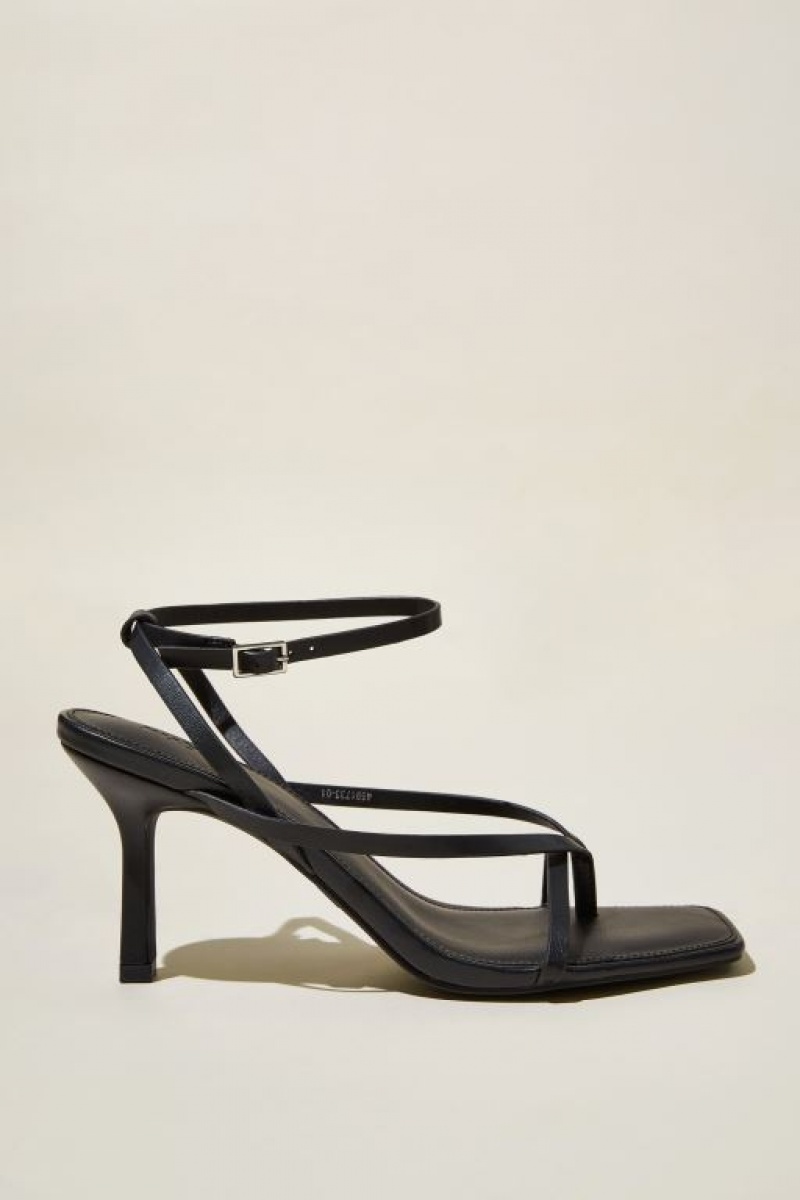 Cotton On Isla Toe Post Stiletto Women's Heels Black | dka0tvvkY6e