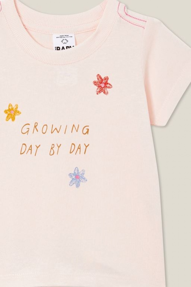 Cotton On Jamie Short Sleeve Baby T Shirts Pink | uDfpFqsWwG4