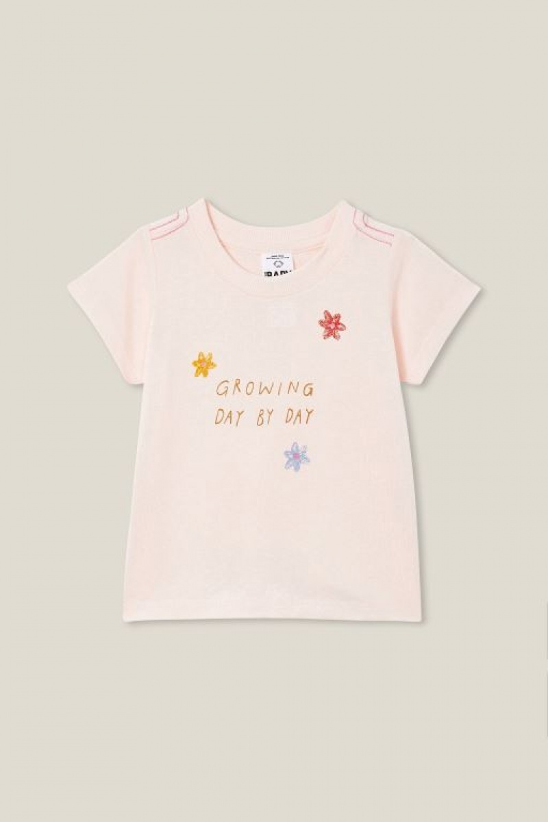 Cotton On Jamie Short Sleeve Baby T Shirts Pink | uDfpFqsWwG4