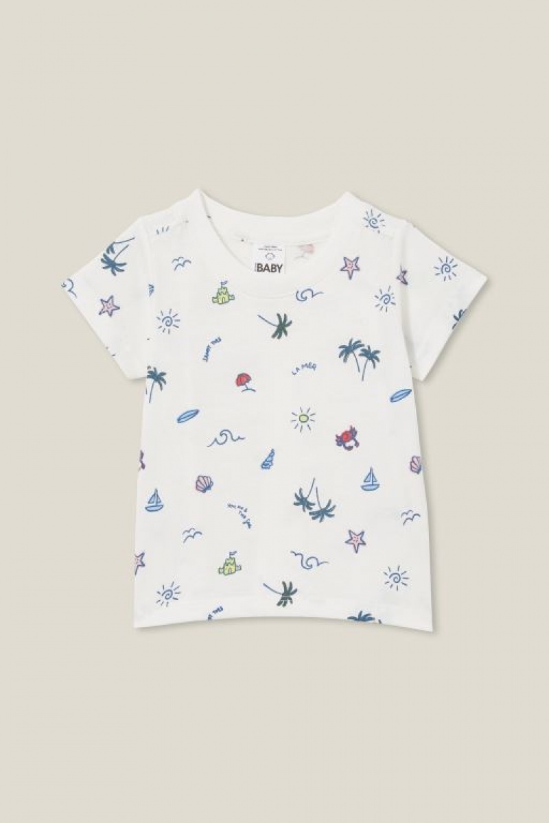 Cotton On Jamie Short Sleeve Baby T Shirts Light Yellow | 1XHkRqlVgoM