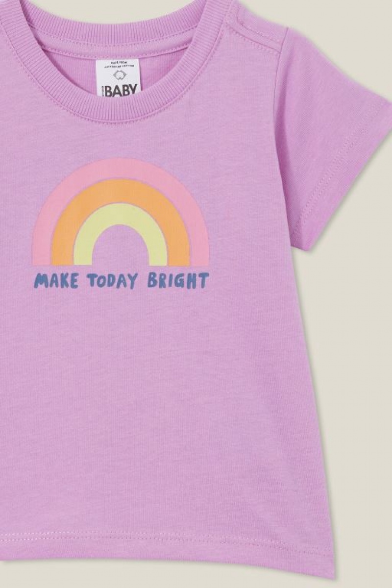 Cotton On Jamie Short Sleeve Baby T Shirts Lavender / Light | pKLIpycEn5v