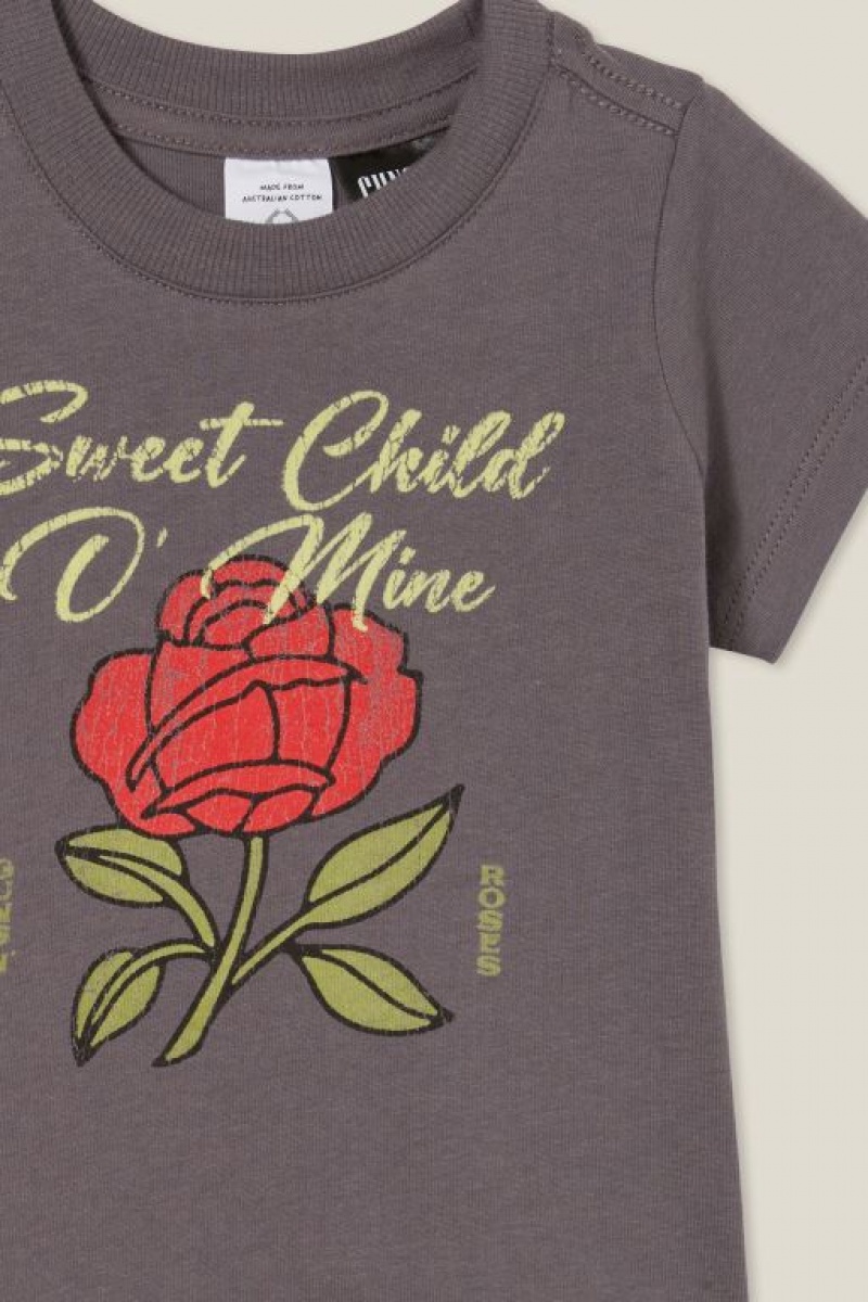 Cotton On Jamie Short Sleeve License Baby T Shirts Grey / Rose | QFOX4og2npA