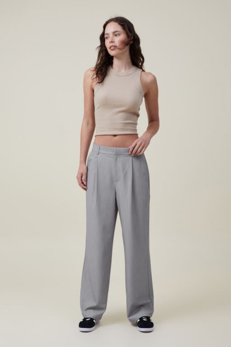 Cotton On Jamie Suiting Women's Pants Grey | xyuo7Y3BXhw