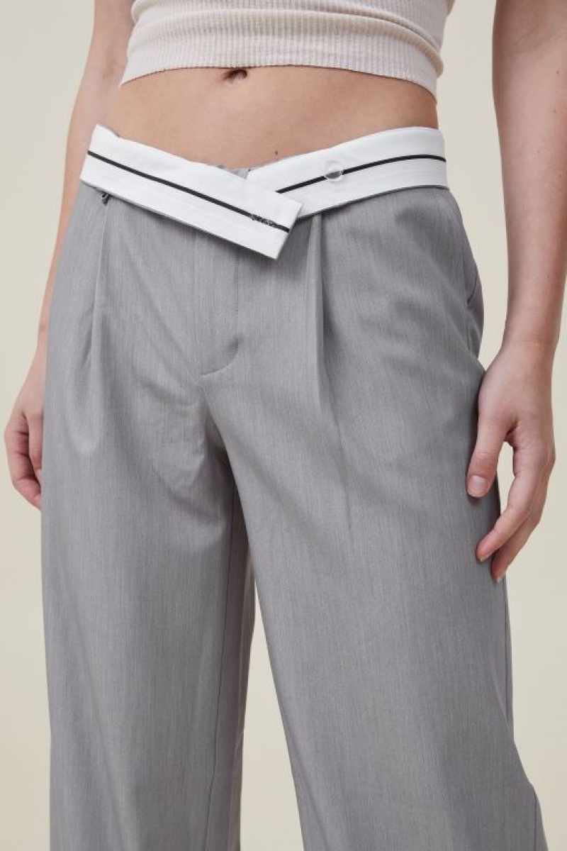 Cotton On Jamie Suiting Women's Pants Grey | xyuo7Y3BXhw