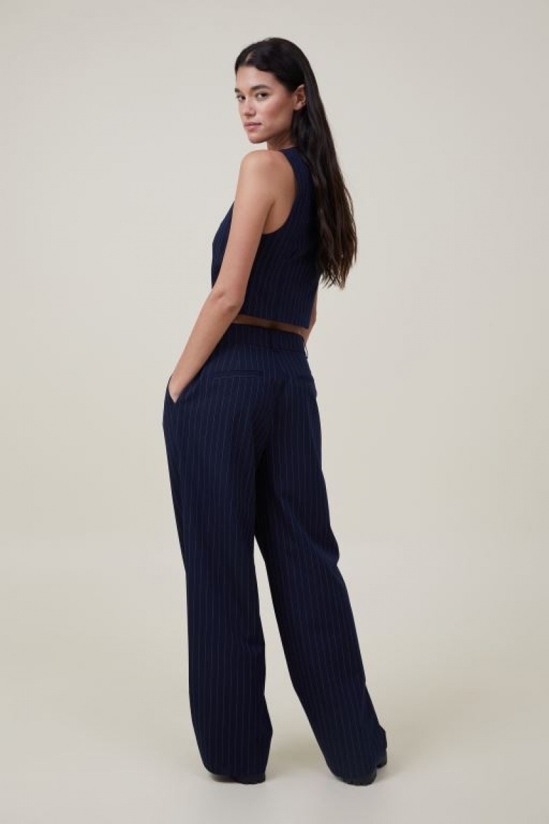 Cotton On Jamie Suiting Women's Pants Navy | PZLzOxOvz1o
