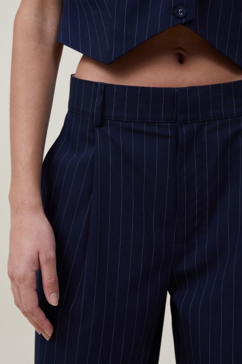 Cotton On Jamie Suiting Women's Pants Navy | PZLzOxOvz1o
