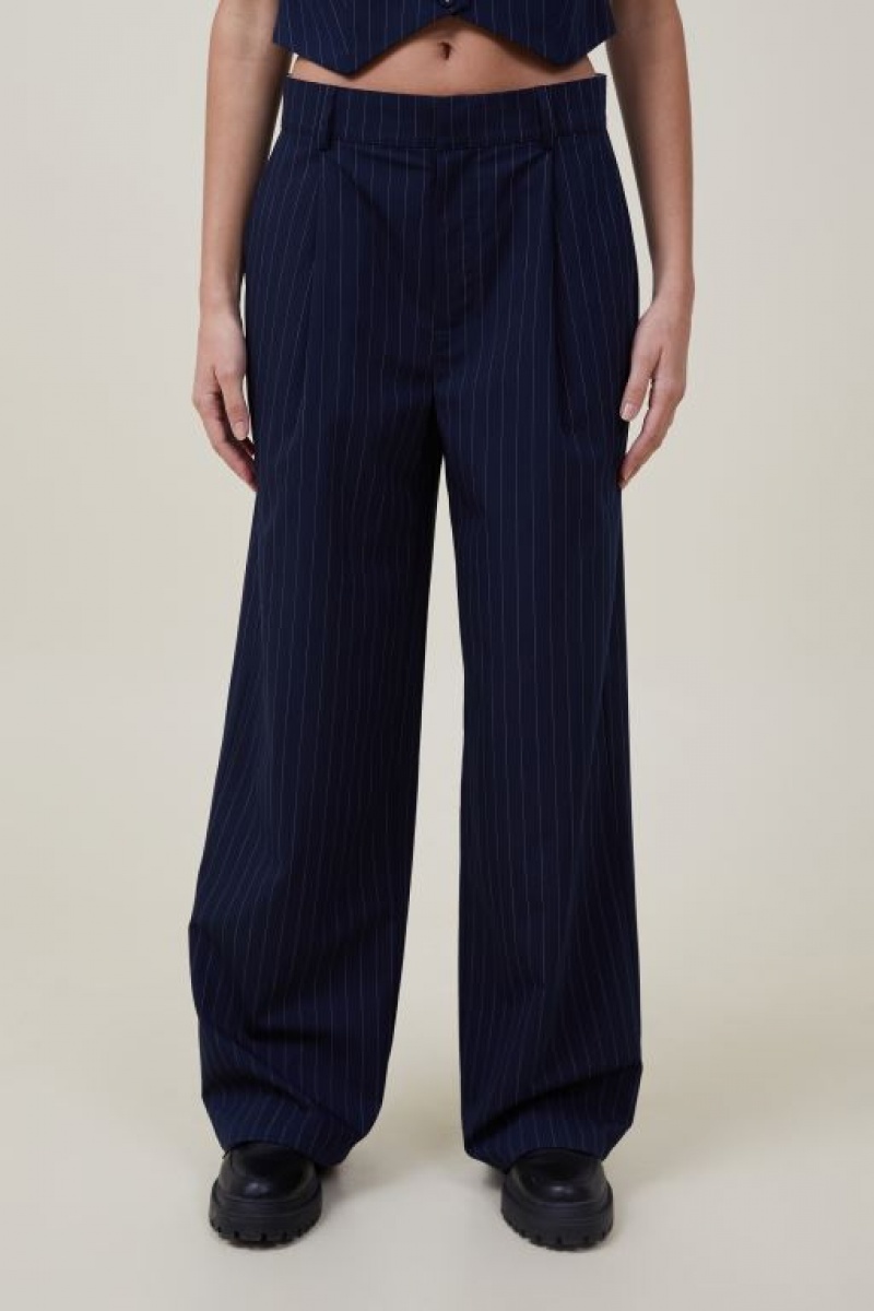 Cotton On Jamie Suiting Women's Pants Navy | PZLzOxOvz1o
