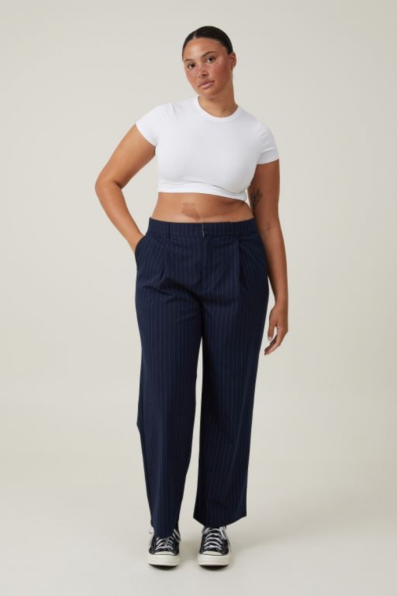 Cotton On Jamie Suiting Women's Pants Navy | PZLzOxOvz1o