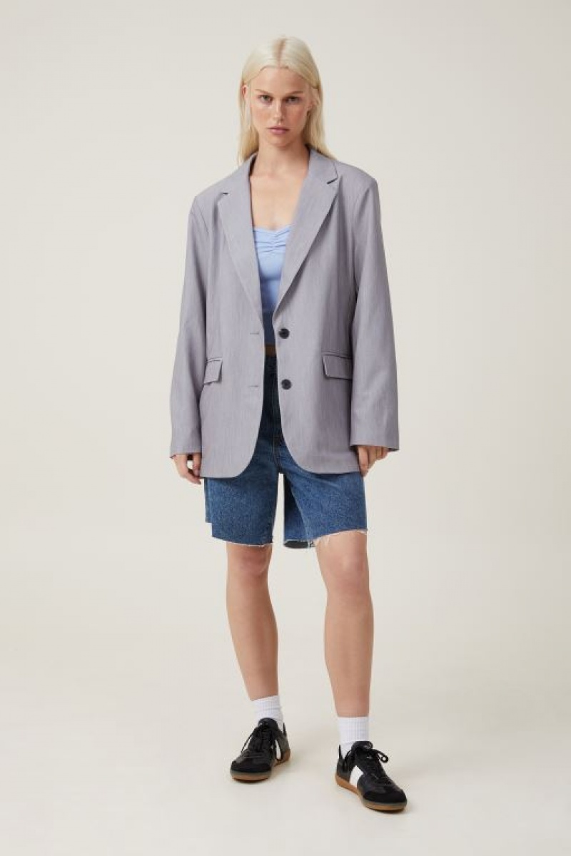 Cotton On Jamie Women's Blazers Grey | q5p2IEBgqU3