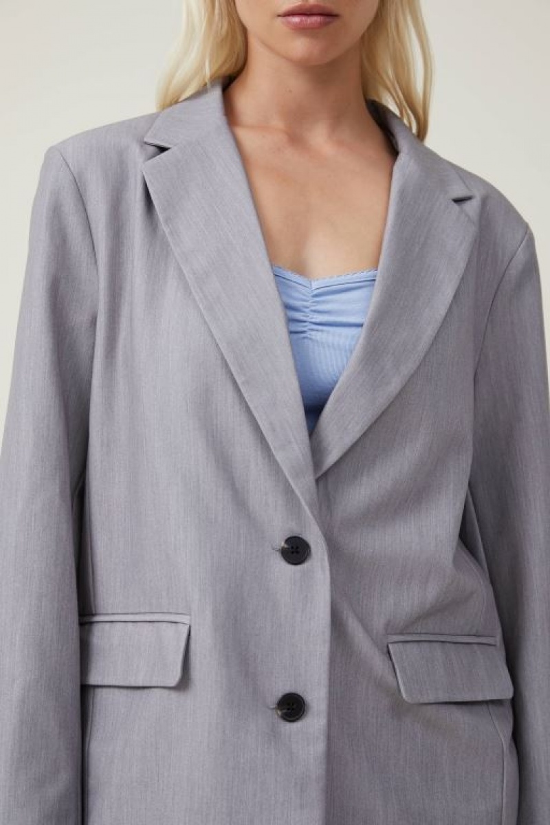 Cotton On Jamie Women's Blazers Grey | q5p2IEBgqU3