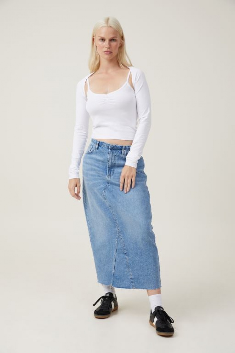 Cotton On Jessica Shrug Women's Long Sleeve White | 0xDlCNE0uYX