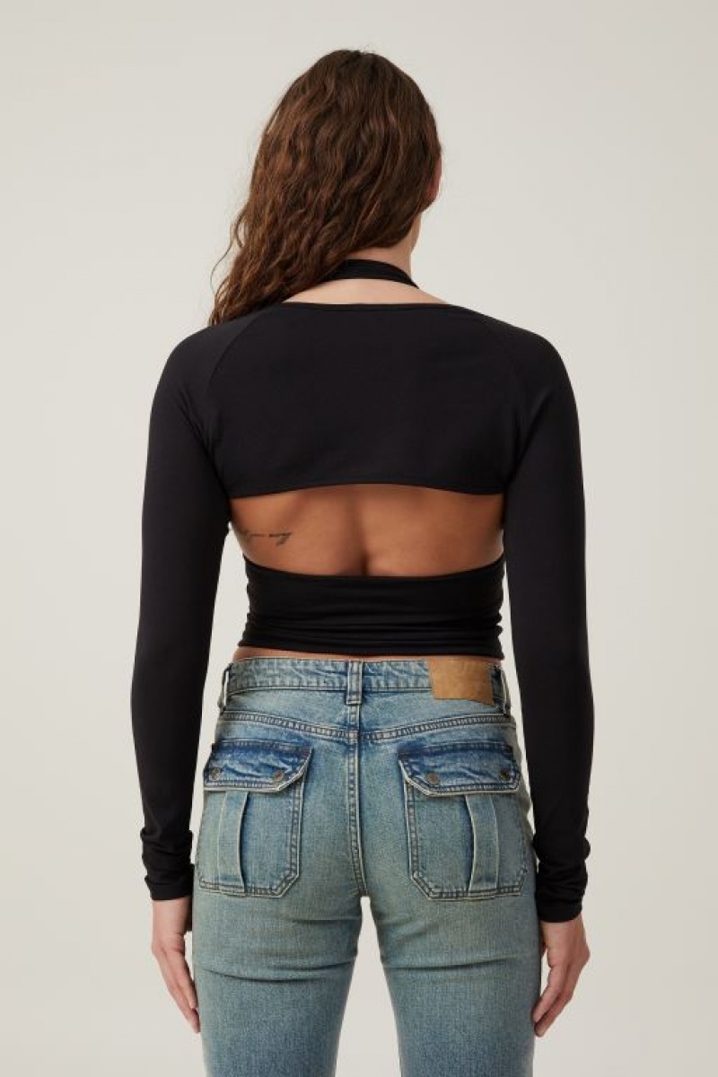 Cotton On Jessica Shrug Women's Long Sleeve Black | cvRLrjROnrC