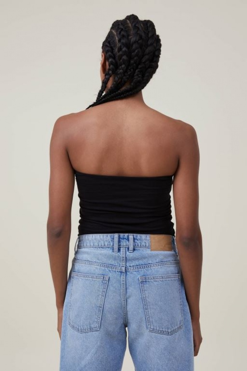 Cotton On Jessica Tube Women's Tanks Black | P7tiQKySw90